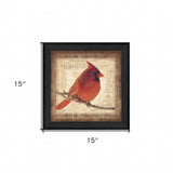 Male Cardinal 2 Black Framed Print Wall Art - Homeroots