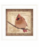 Female Cardinal 1 White Framed Print Wall Art - Homeroots - Flyclothing LLC