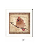 Female Cardinal 1 White Framed Print Wall Art - Homeroots - Flyclothing LLC