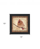 Female Cardinal 2 Black Framed Print Wall Art - Homeroots - Flyclothing LLC