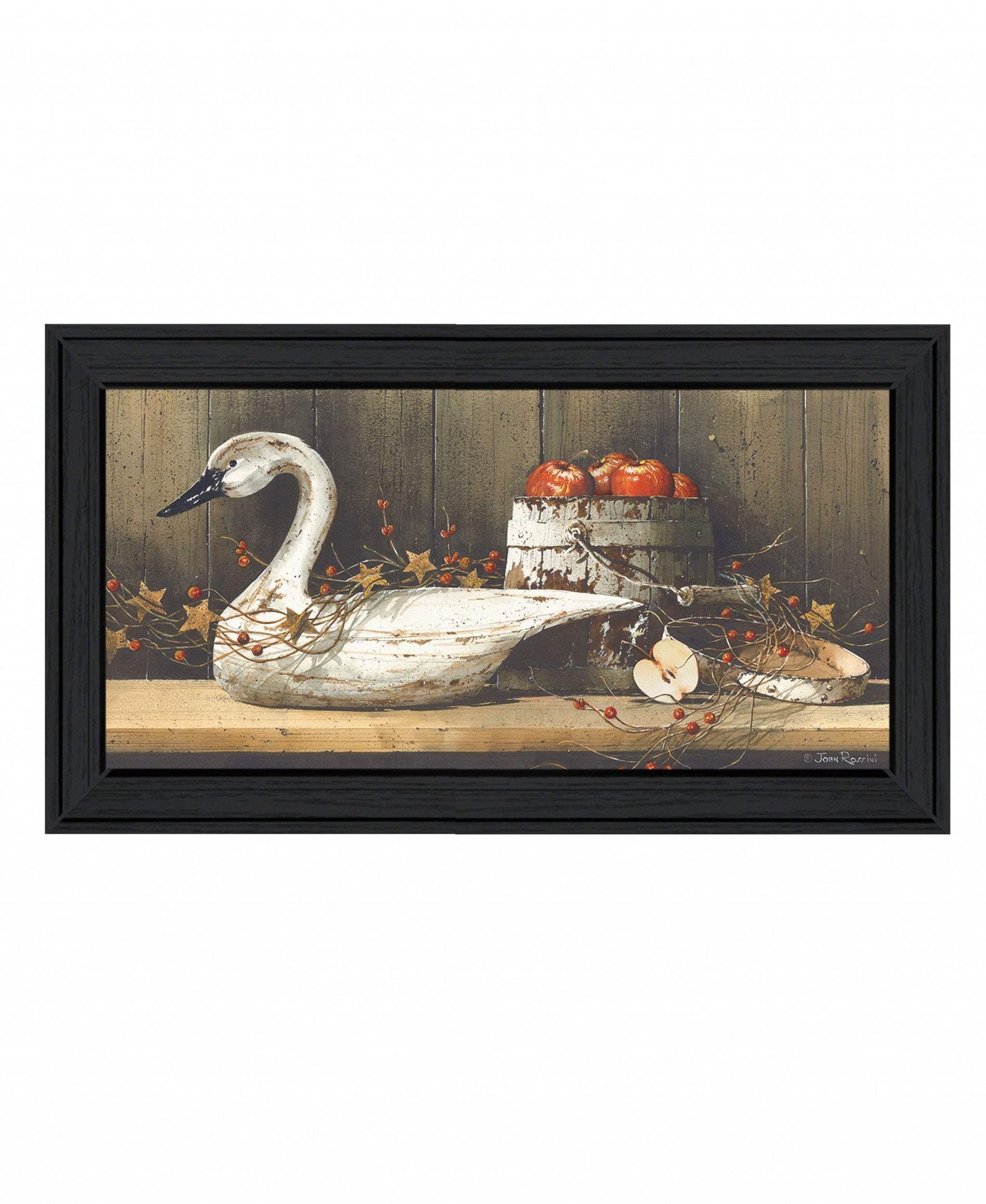 Apple Appeal 1 Black Framed Print Wall Art - Homeroots - Flyclothing LLC