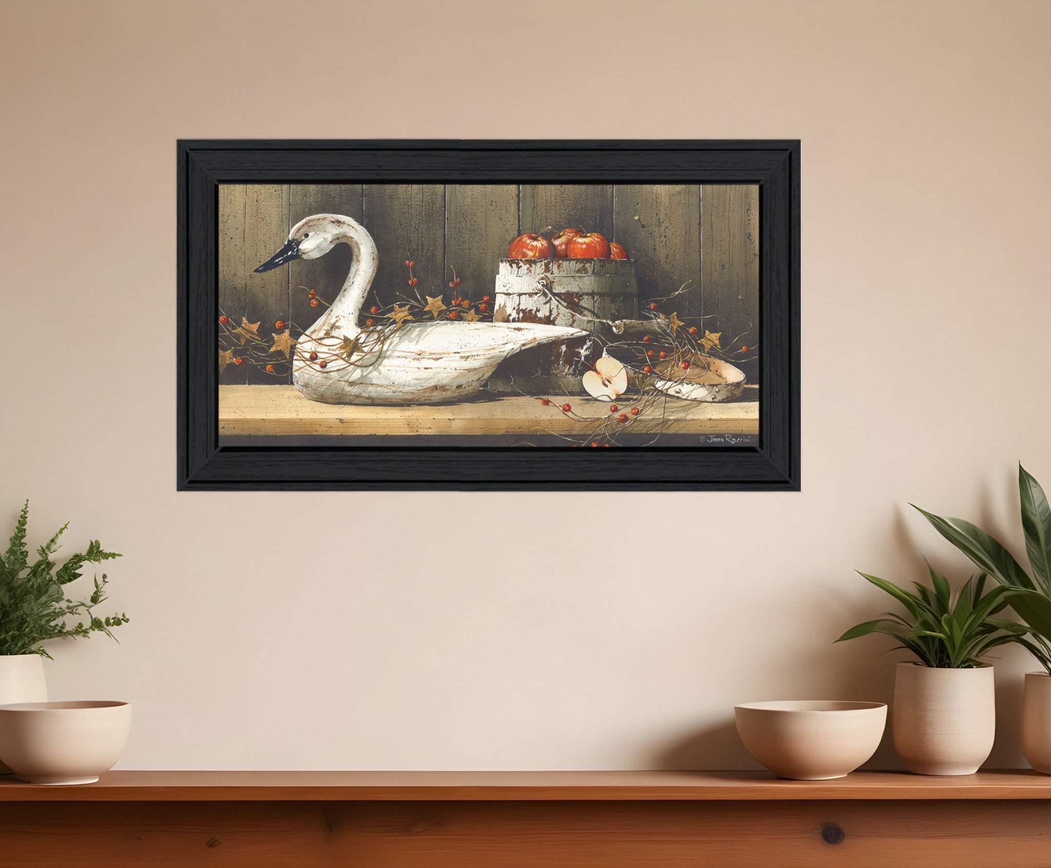 Apple Appeal 1 Black Framed Print Wall Art - Homeroots - Flyclothing LLC