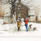 The Joy of Snow 2 White Framed Print Wall Art - Homeroots - Flyclothing LLC