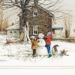 The Joy of Snow 2 White Framed Print Wall Art - Homeroots