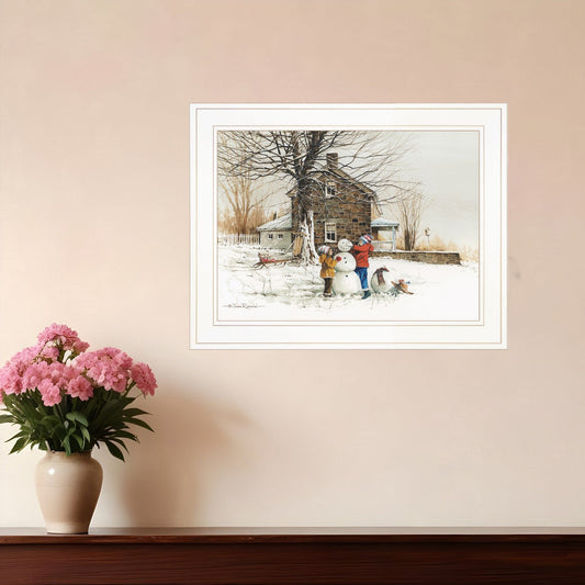 The Joy of Snow 2 White Framed Print Wall Art - Homeroots
