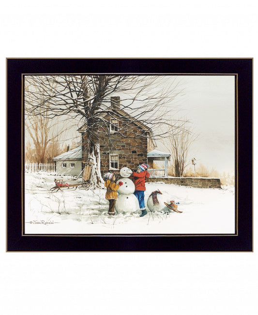The Joy of Snow 3 Black Framed Print Wall Art - Homeroots