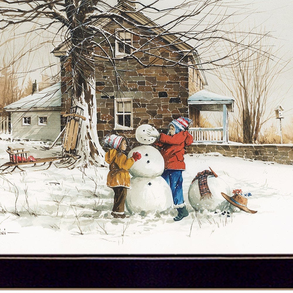The Joy of Snow 3 Black Framed Print Wall Art - Homeroots