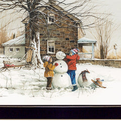 The Joy of Snow 3 Black Framed Print Wall Art - Homeroots