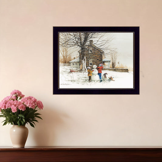 The Joy of Snow 3 Black Framed Print Wall Art - Homeroots