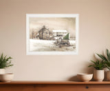 Bringing Home the Tree 2 White Framed Print Wall Art - Homeroots