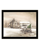 Bringing Home the Tree 3 Black Framed Print Wall Art - Homeroots