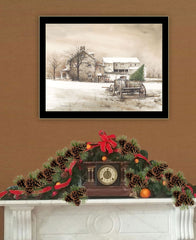 Bringing Home the Tree 3 Black Framed Print Wall Art - Homeroots