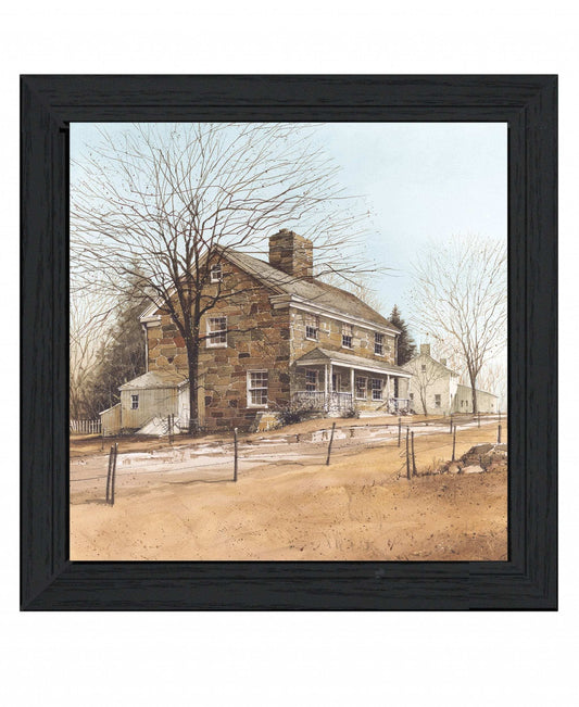 House on Chestnut Black Framed Print Wall Art - Homeroots - Flyclothing LLC