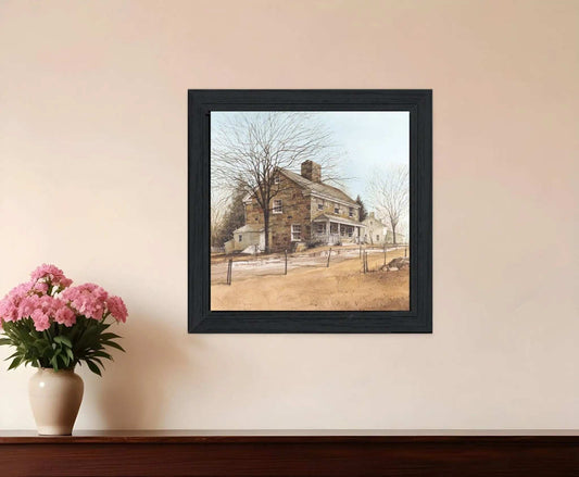 House on Chestnut Black Framed Print Wall Art - Homeroots - Flyclothing LLC