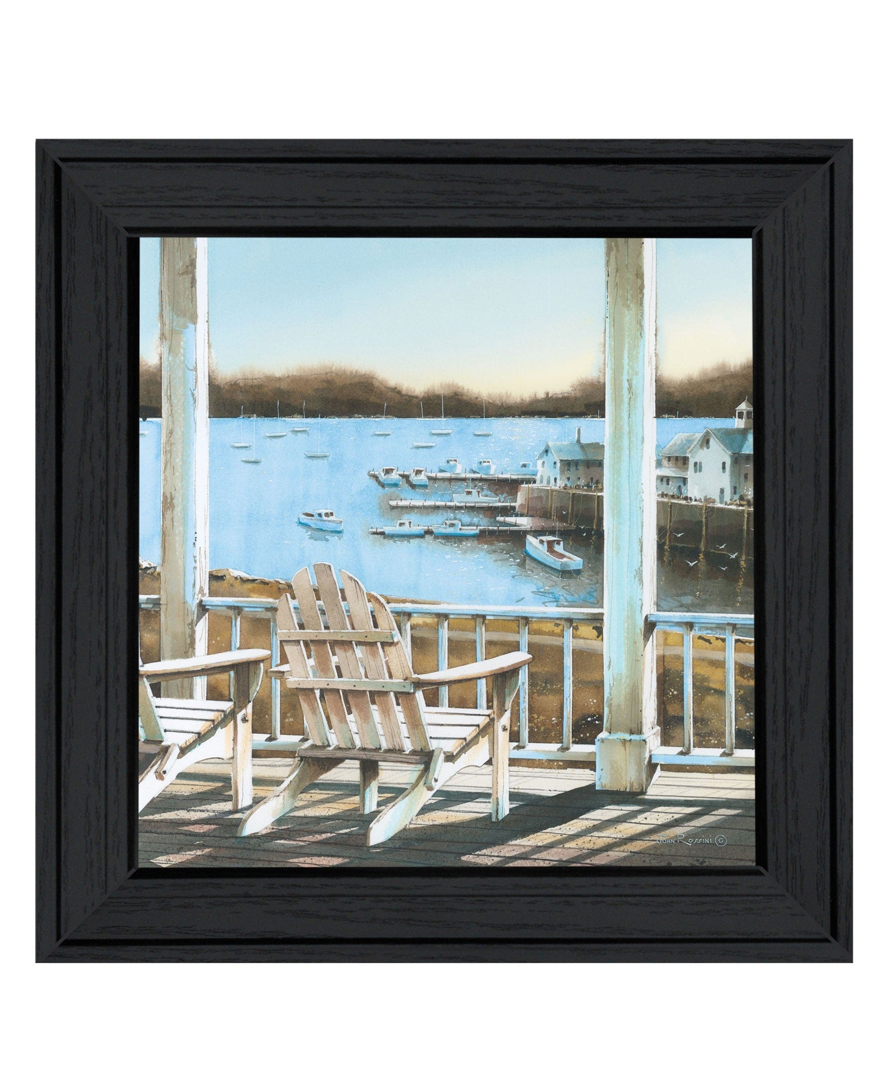 Harbor View 1 Black Framed Print Wall Art - Homeroots