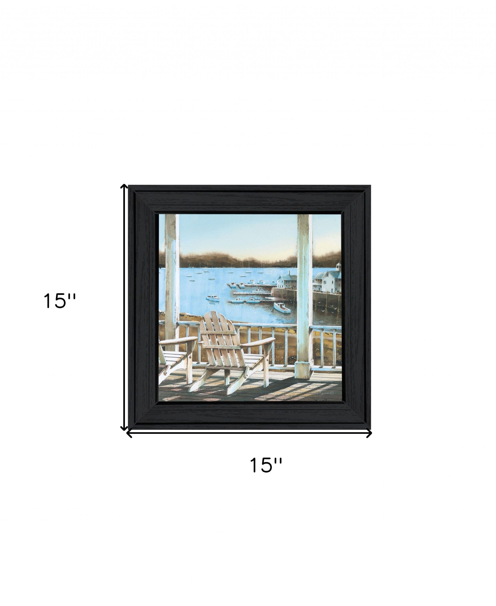 Harbor View 1 Black Framed Print Wall Art - Homeroots