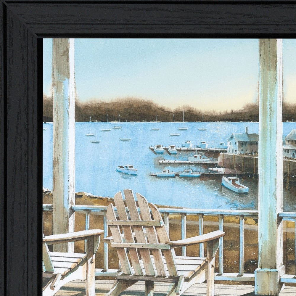 Harbor View 1 Black Framed Print Wall Art - Homeroots