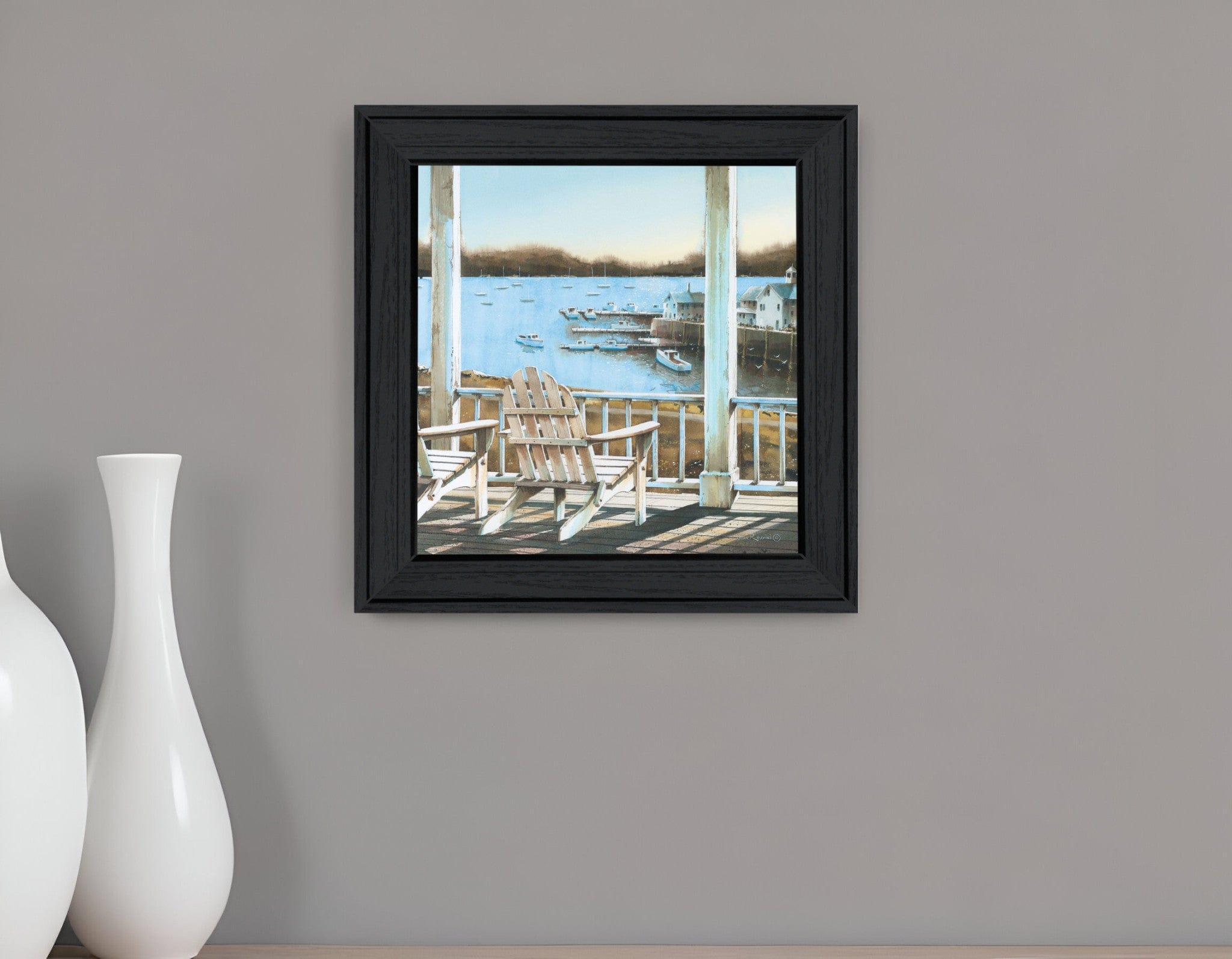 Harbor View 1 Black Framed Print Wall Art - Homeroots