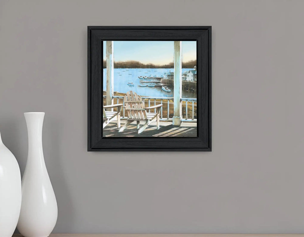 Harbor View 1 Black Framed Print Wall Art - Homeroots