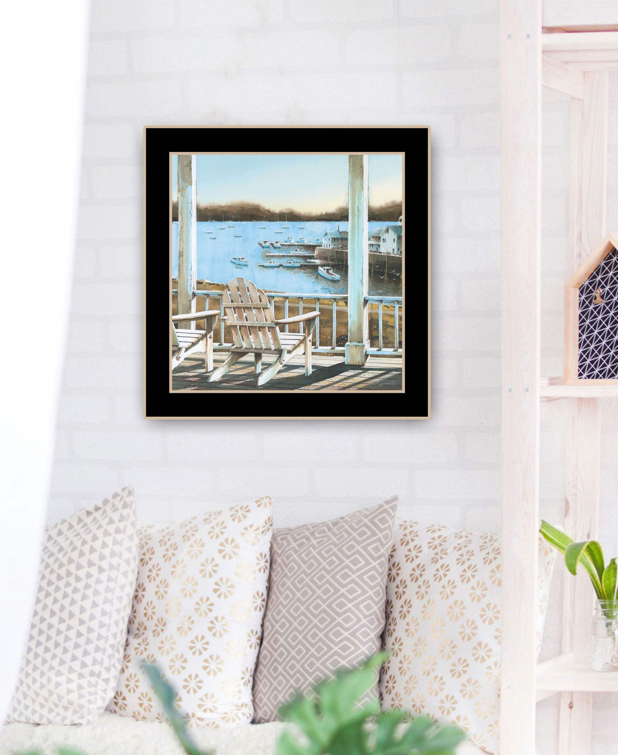 Harbor View 2 Black Framed Print Wall Art - Homeroots - Flyclothing LLC