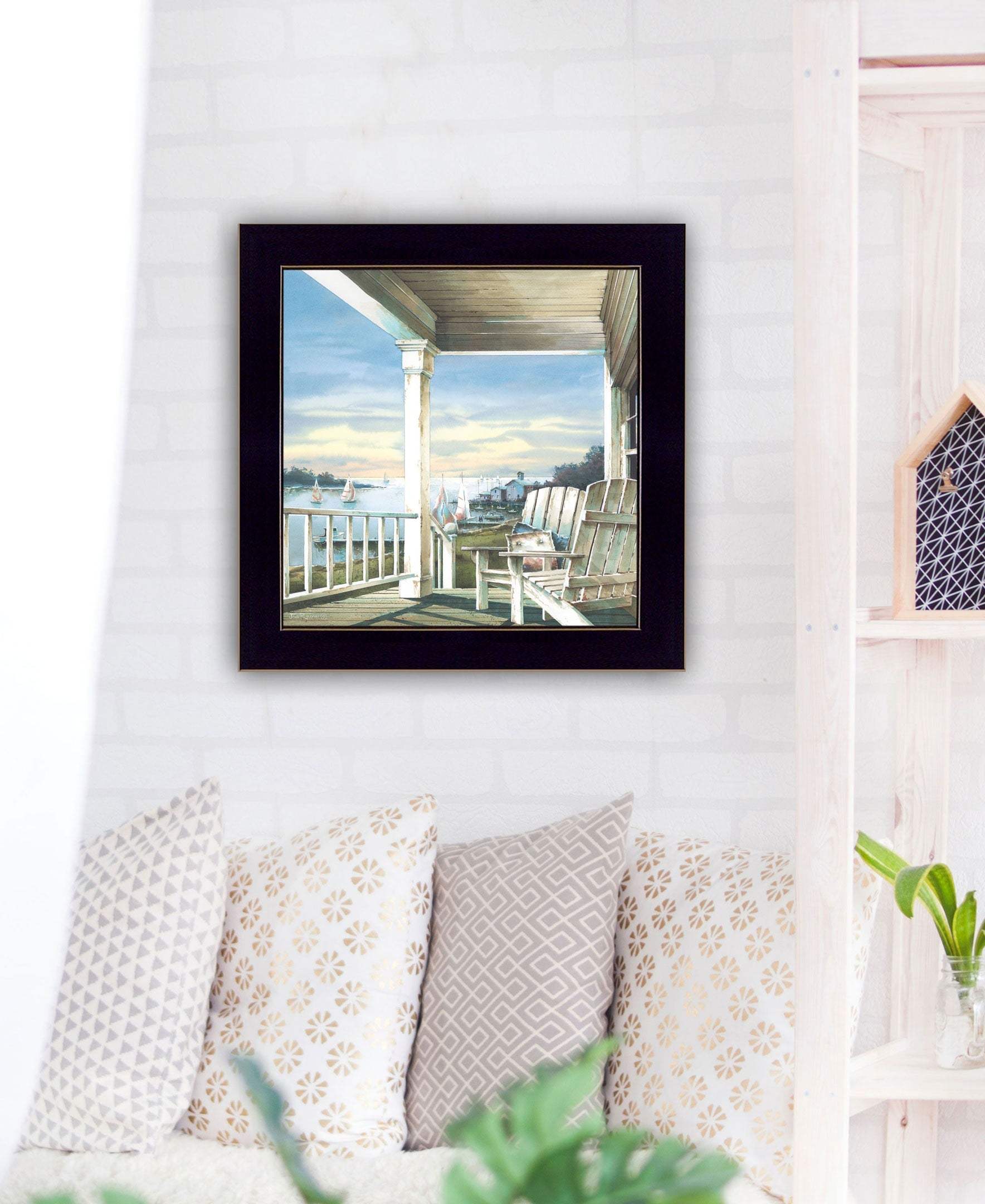 Waiting on Sunset 2 Black Framed Print Wall Art - Homeroots - Flyclothing LLC