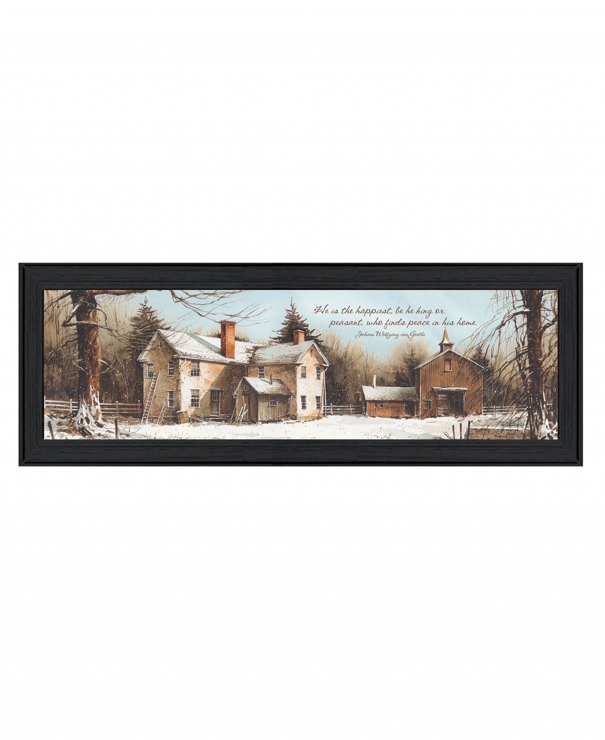 Peace In This Home Black Framed Print Wall Art - Homeroots
