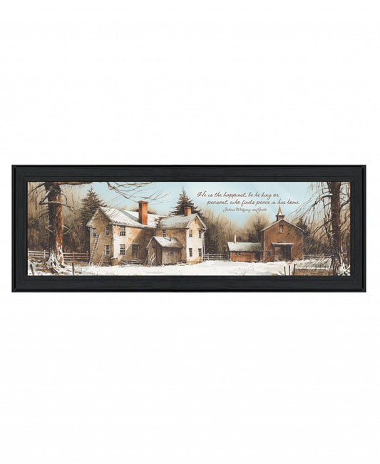 Peace In This Home Black Framed Print Wall Art - Homeroots