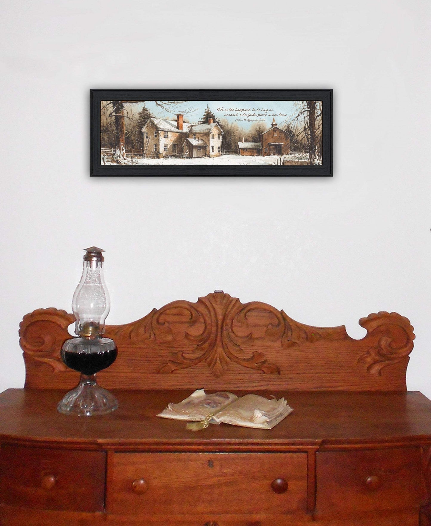 Peace In This Home Black Framed Print Wall Art - Homeroots - Flyclothing LLC