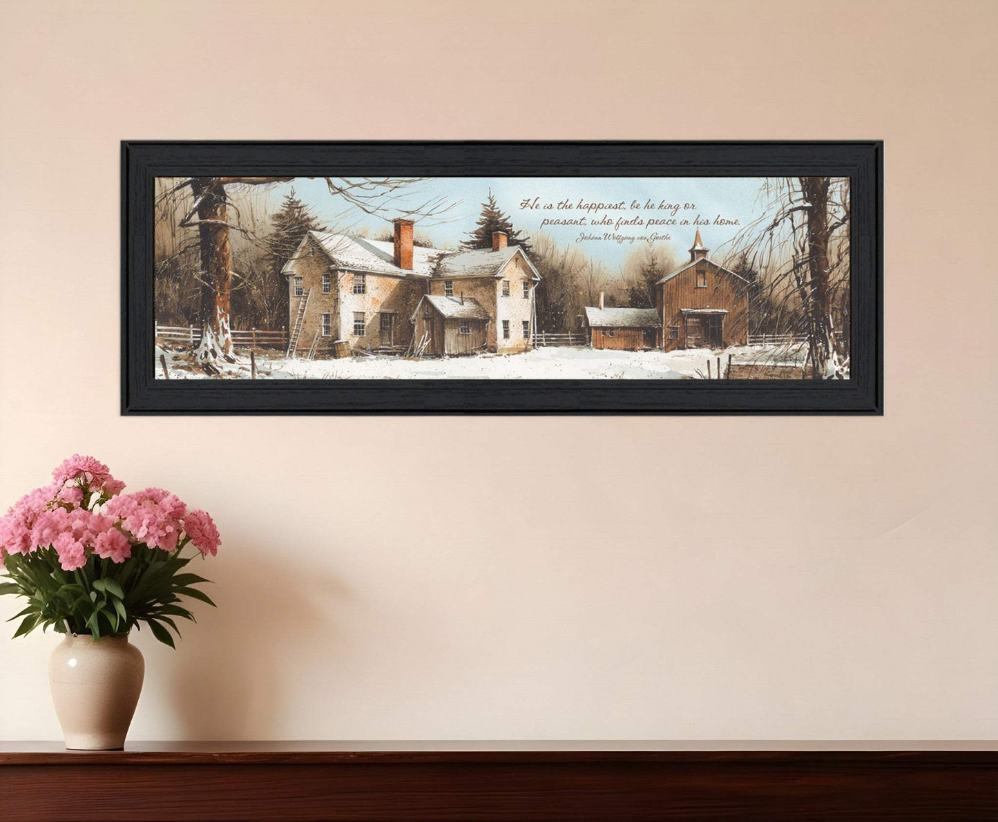 Peace In This Home Black Framed Print Wall Art - Homeroots - Flyclothing LLC