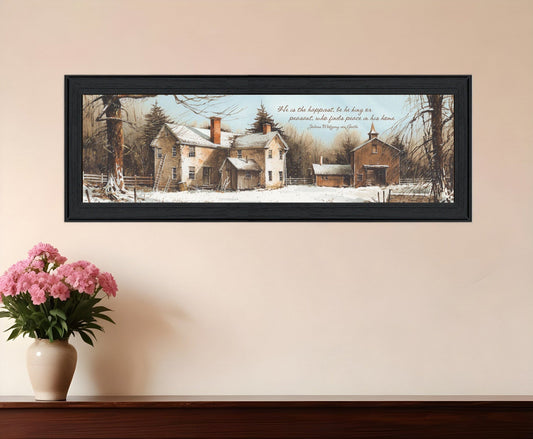 Peace In This Home Black Framed Print Wall Art - Homeroots