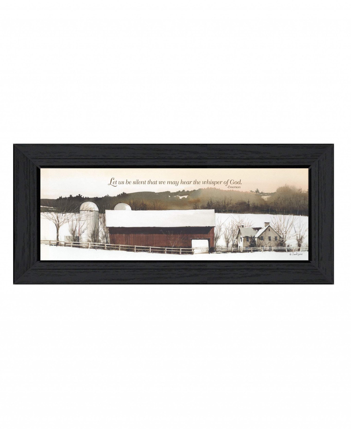Let Us Be Silent Spiritual Black Framed Print Wall Art - Homeroots - Flyclothing LLC