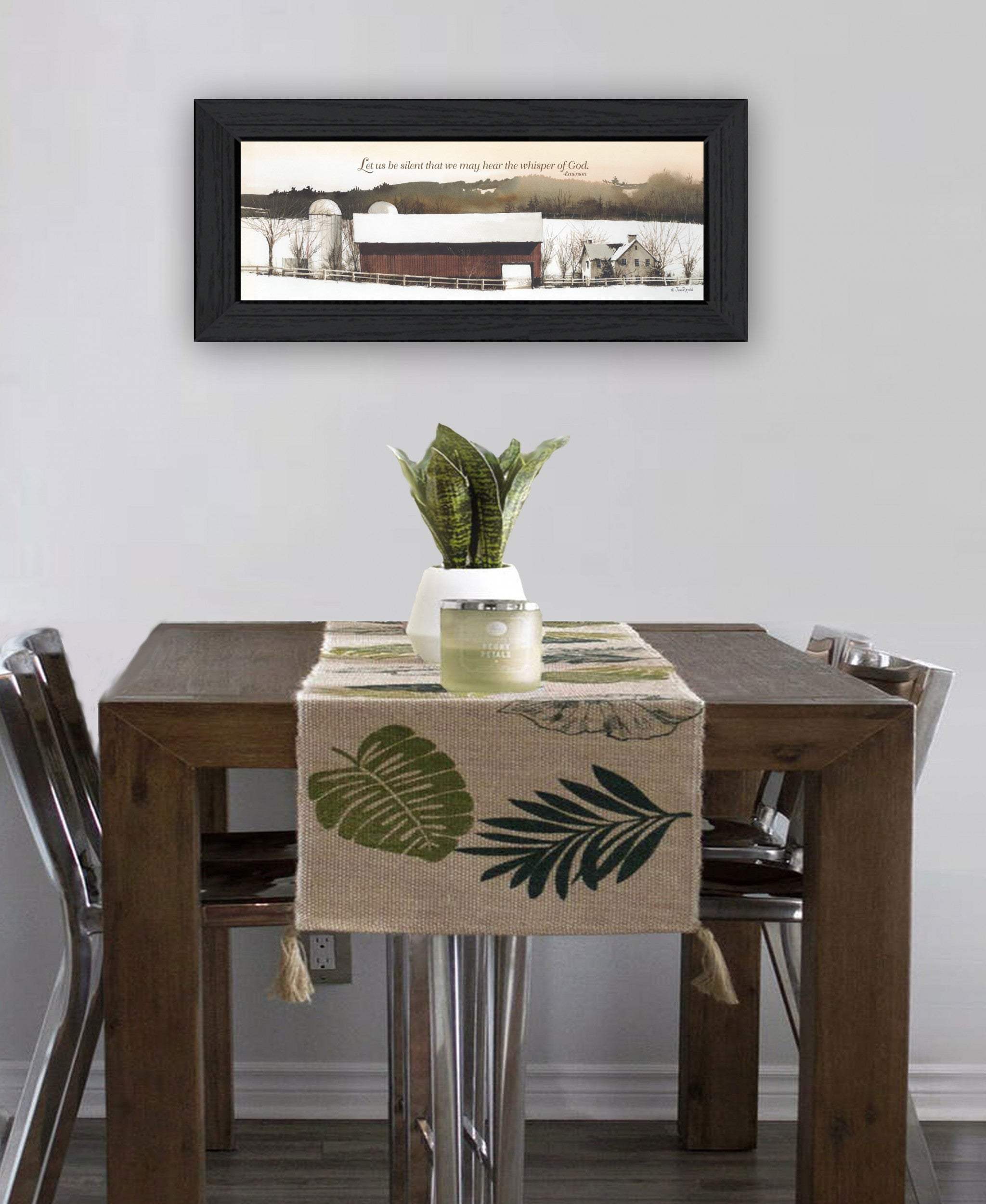 Let Us Be Silent Spiritual Black Framed Print Wall Art - Homeroots - Flyclothing LLC