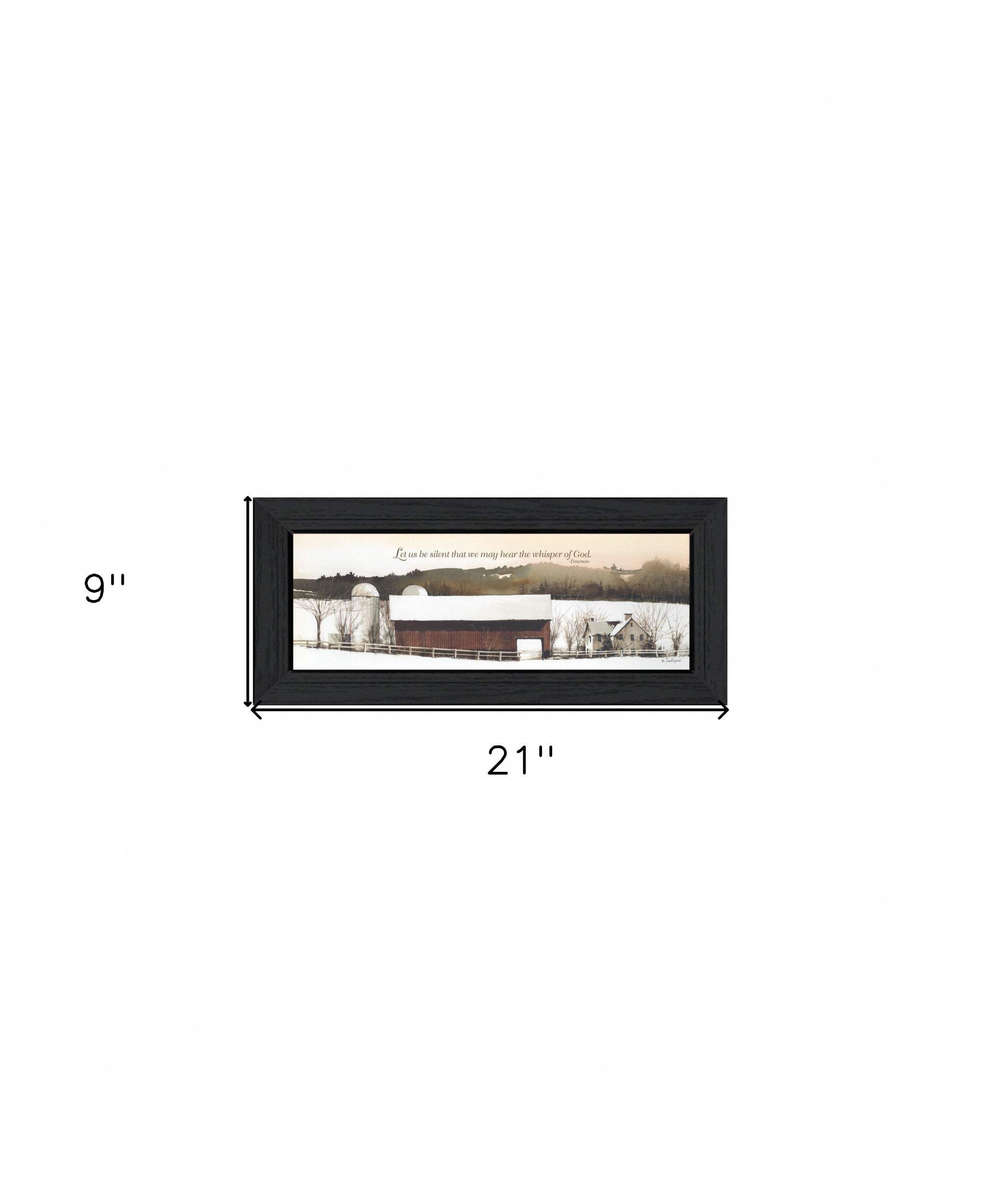 Let Us Be Silent Spiritual Black Framed Print Wall Art - Homeroots - Flyclothing LLC