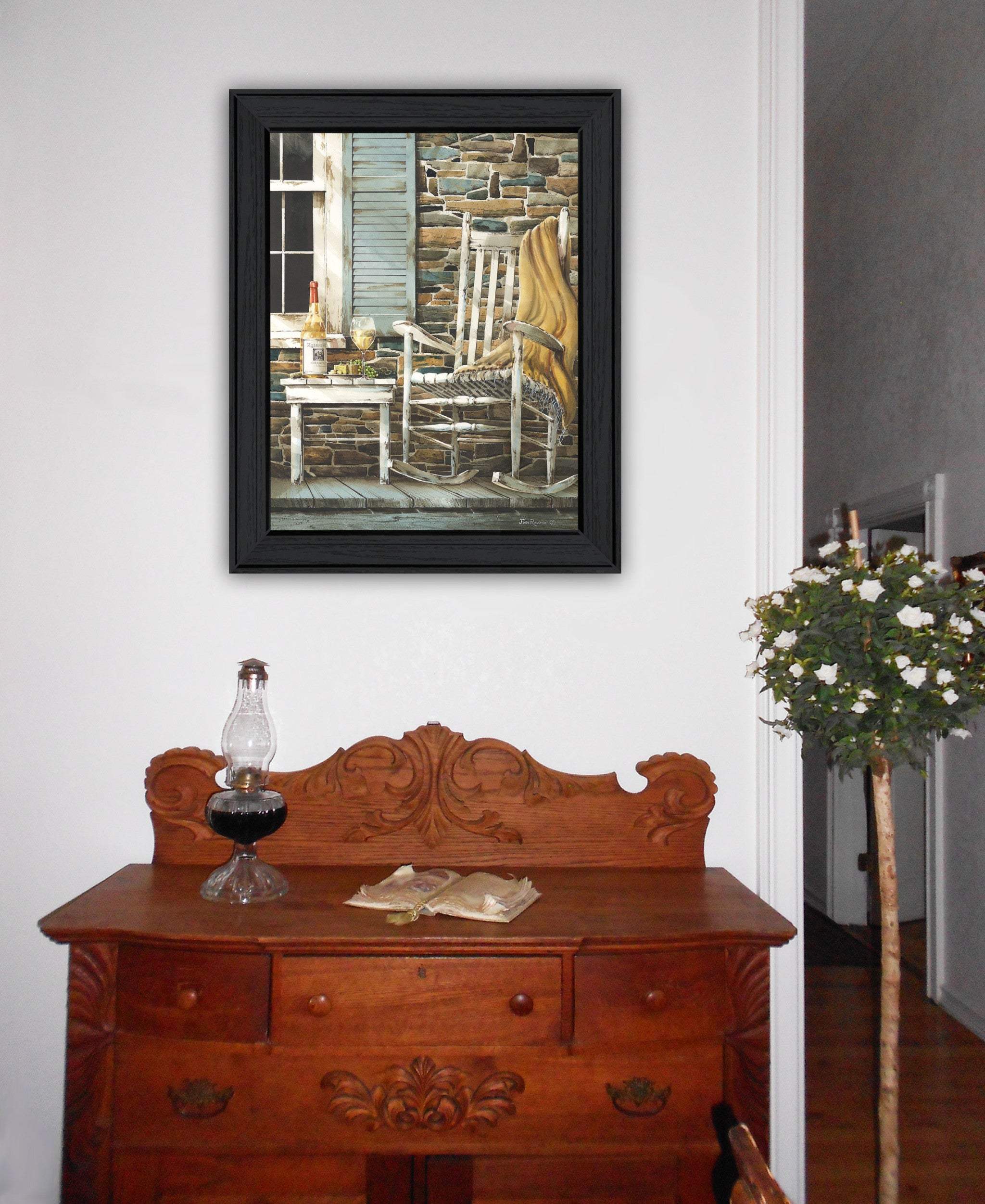 Reflecting Time Black Framed Print Wall Art - Homeroots - Flyclothing LLC
