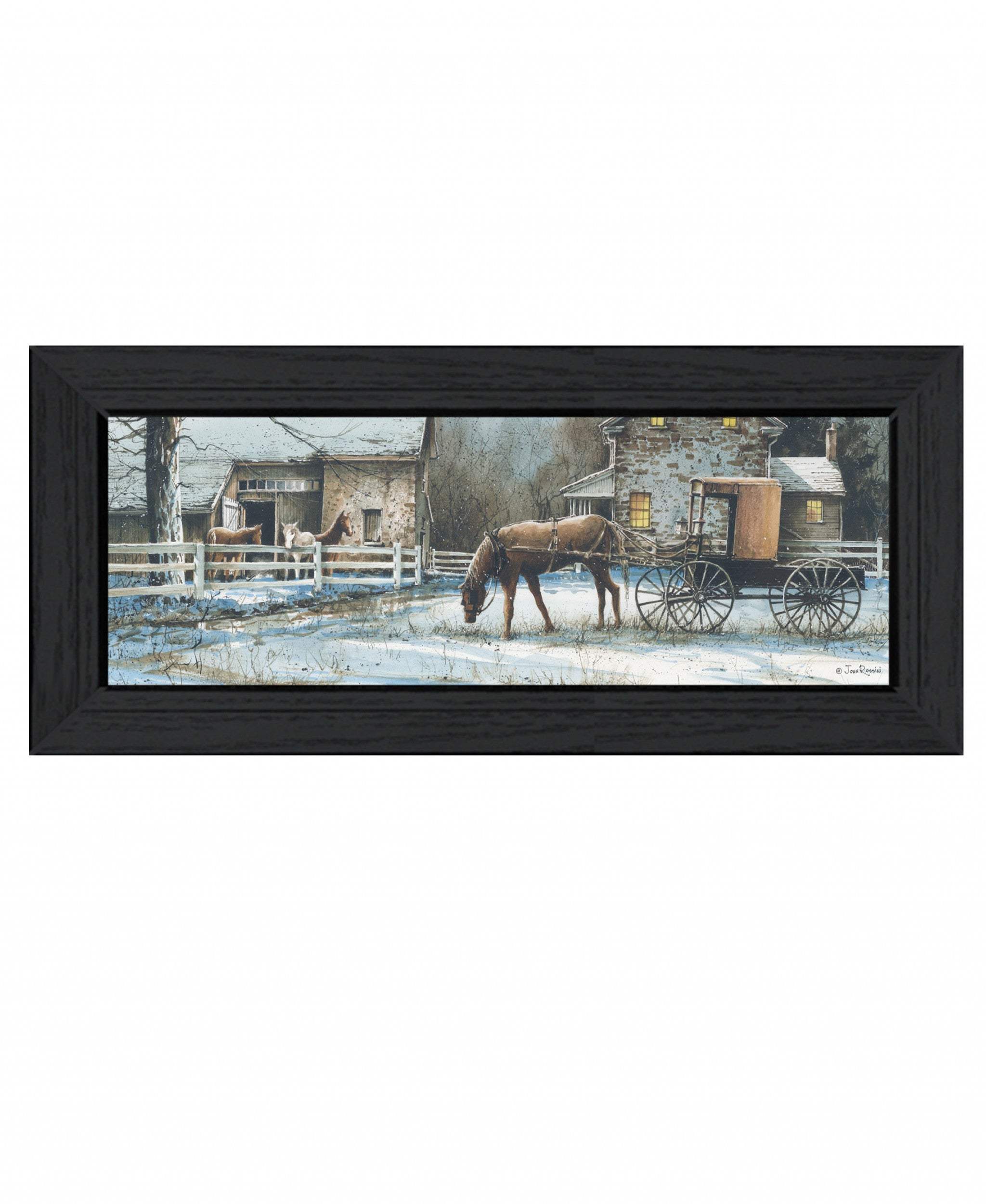 Evening on the Farm Black Framed Print Wall Art - Homeroots - Flyclothing LLC