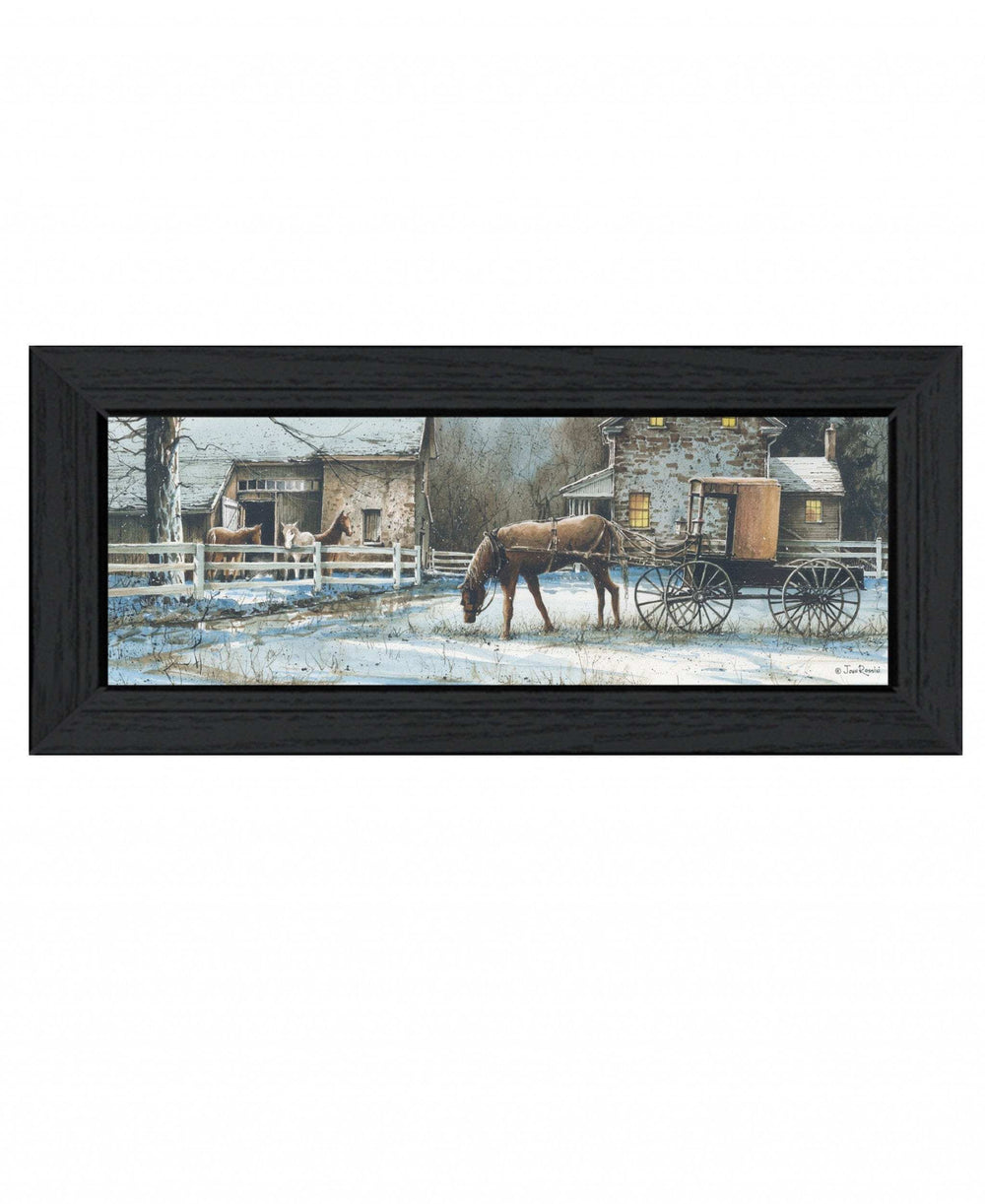 Evening on the Farm Black Framed Print Wall Art - Homeroots - Flyclothing LLC