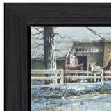 Evening on the Farm Black Framed Print Wall Art - Homeroots