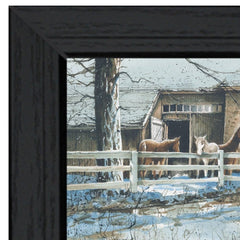 Evening on the Farm Black Framed Print Wall Art - Homeroots