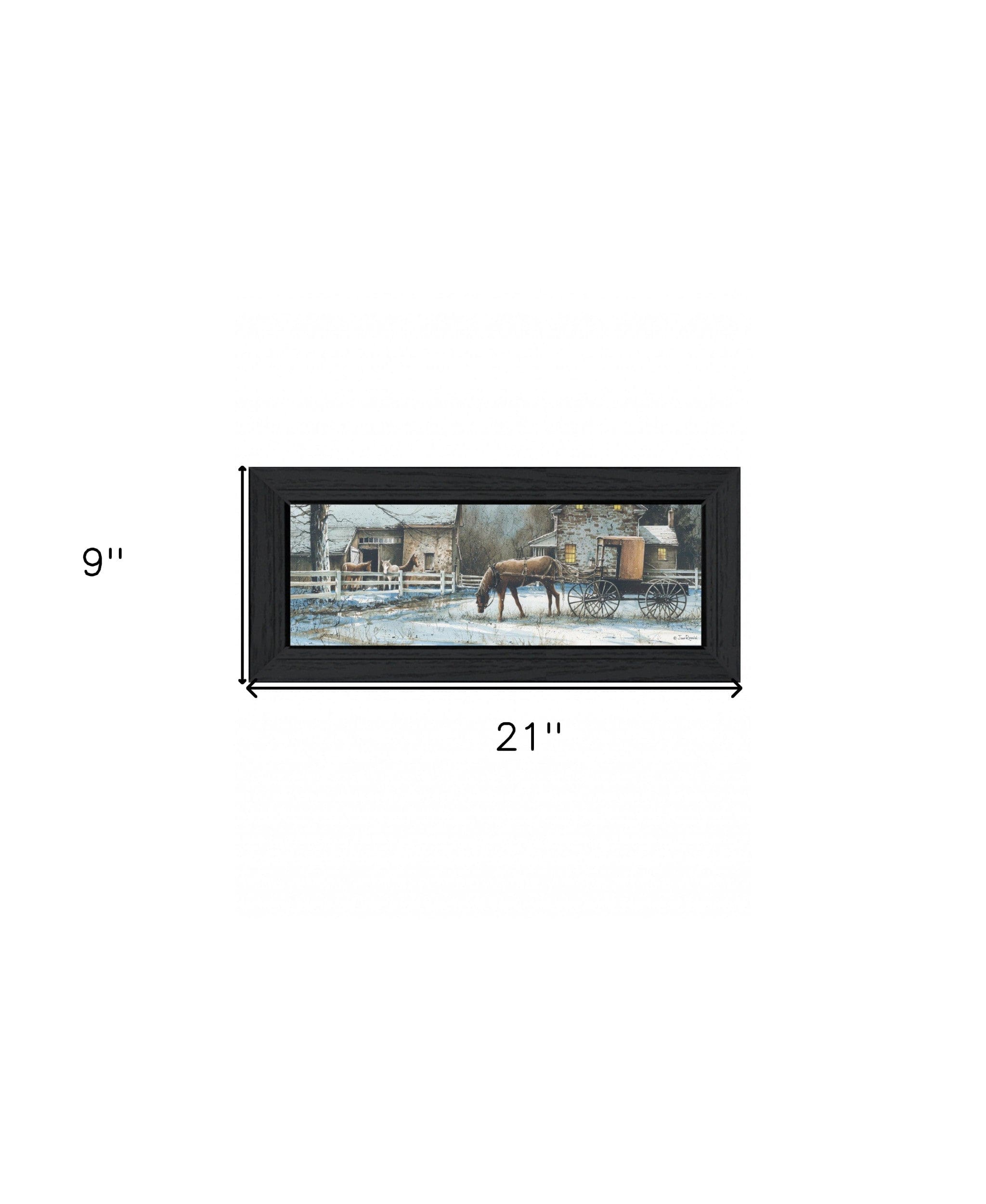 Evening on the Farm Black Framed Print Wall Art - Homeroots