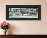 Evening on the Farm Black Framed Print Wall Art - Homeroots