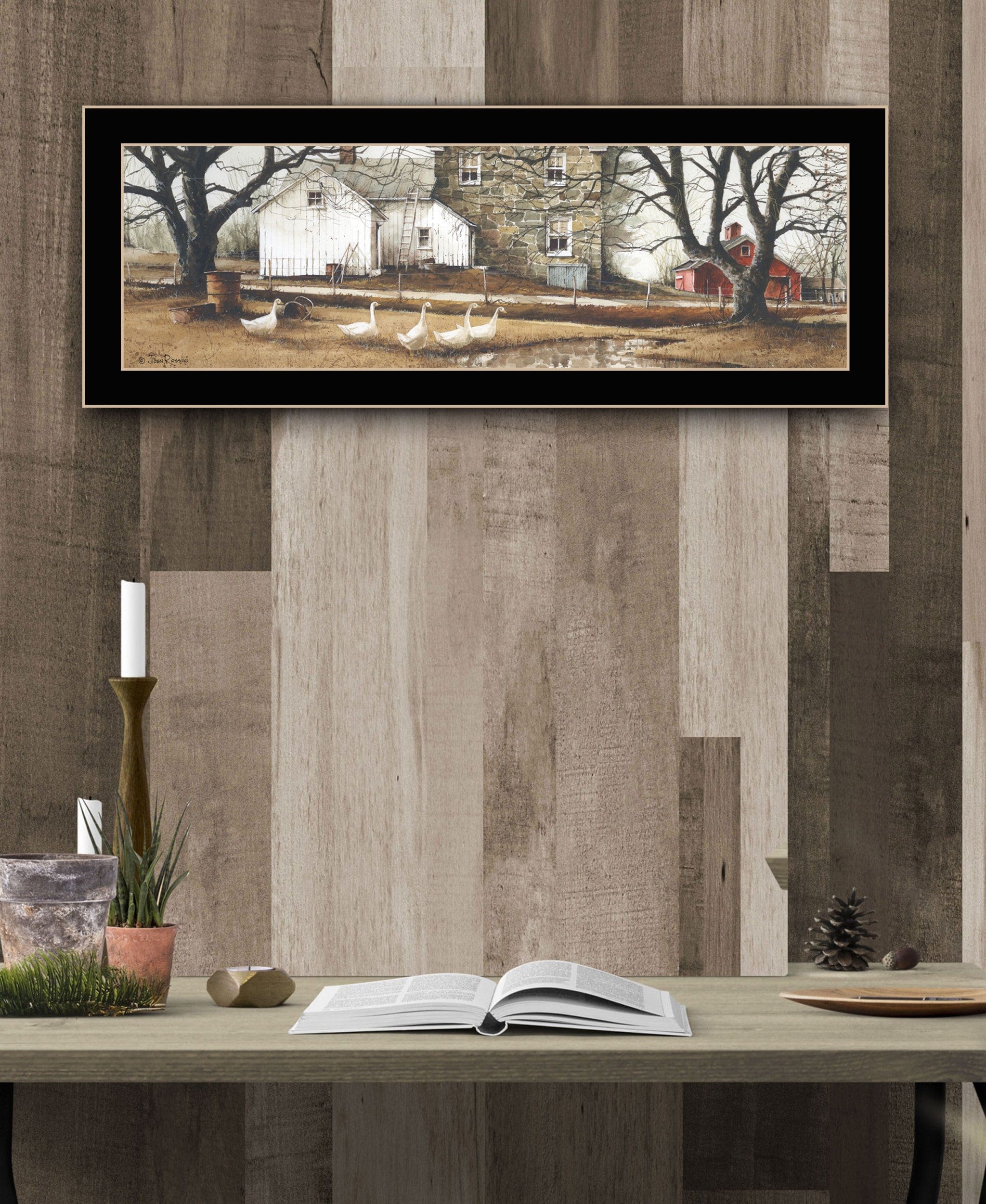 Puddle Jumpers 2 Black Framed Print Wall Art - Homeroots