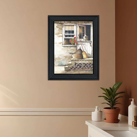 Cleaning Day Black Framed Print Bathroom Wall Art - Homeroots - Flyclothing LLC