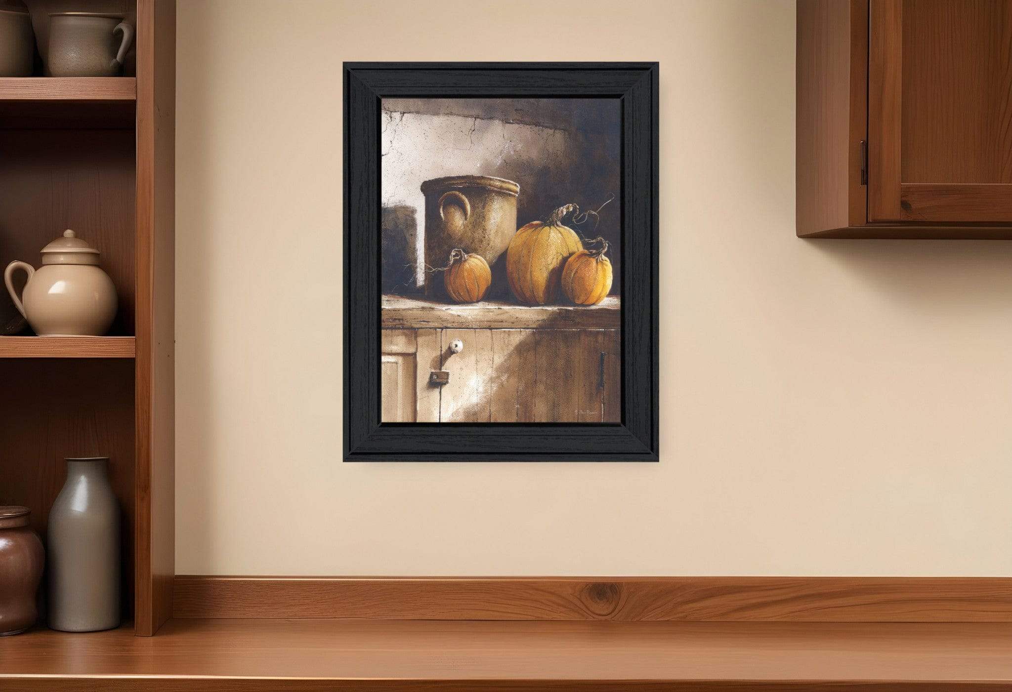Crocks and Pumpkins Black Framed Print Wall Art - Homeroots - Flyclothing LLC