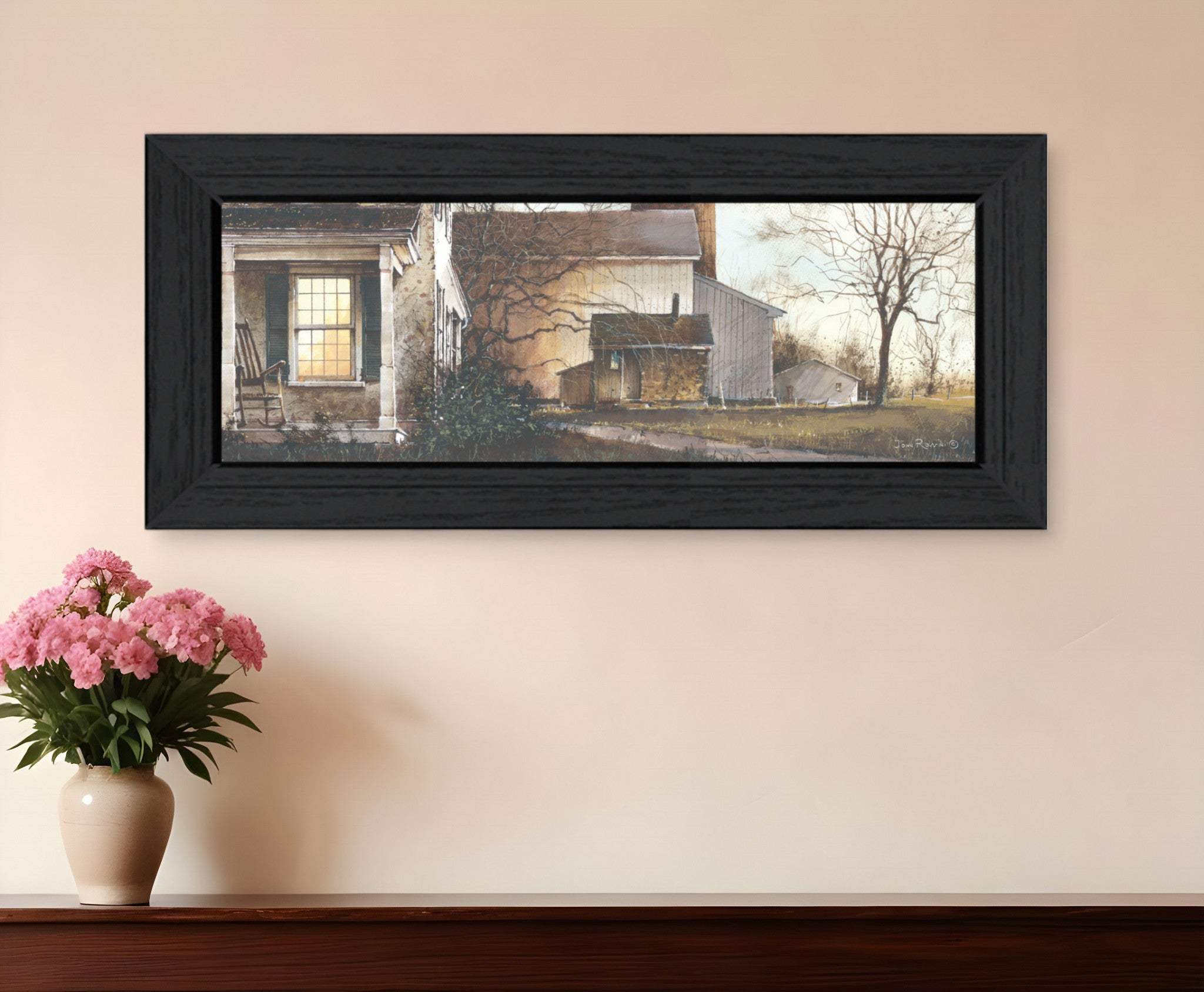 Approaching Dusk Black Framed Print Wall Art - Homeroots - Flyclothing LLC