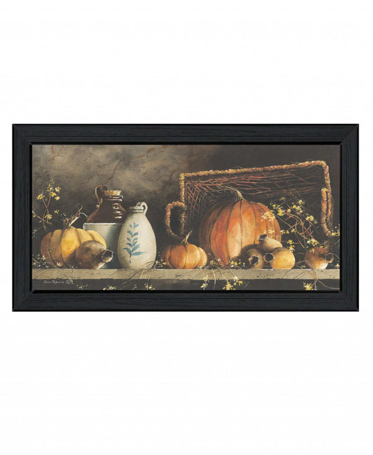 Pumpkin and Pods Black Framed Print Kitchen Wall Art - Homeroots - Flyclothing LLC