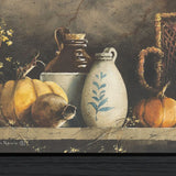 Pumpkin and Pods Black Framed Print Kitchen Wall Art - Homeroots