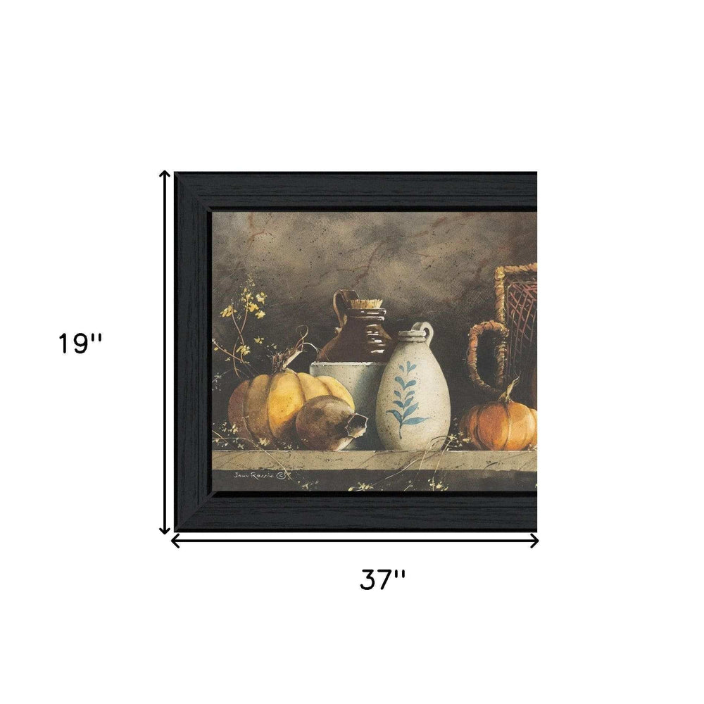 Pumpkin and Pods Black Framed Print Kitchen Wall Art - Homeroots - Flyclothing LLC