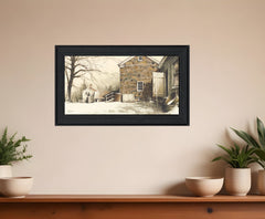 Back Door Black Framed Print Wall Art - Homeroots