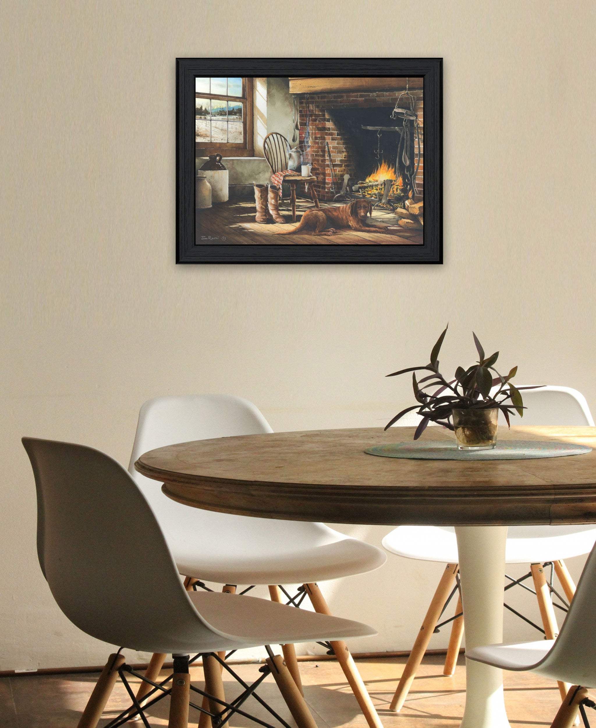 His Morning Coffee 1 Black Framed Print Wall Art - Homeroots - Flyclothing LLC