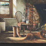 His Morning Coffee 1 Black Framed Print Wall Art - Homeroots